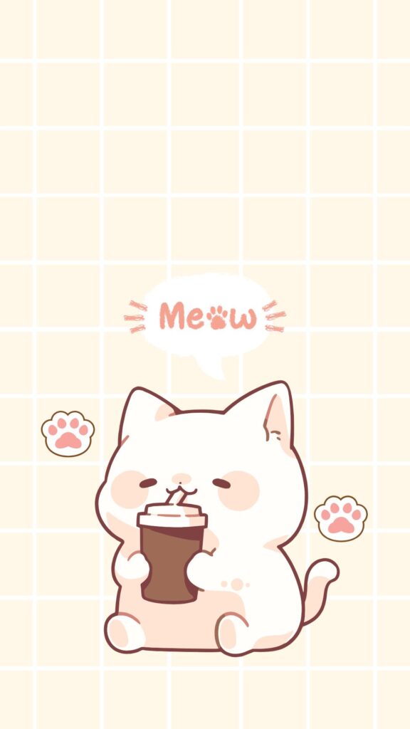 coffee cute cat wallpaper cartoon