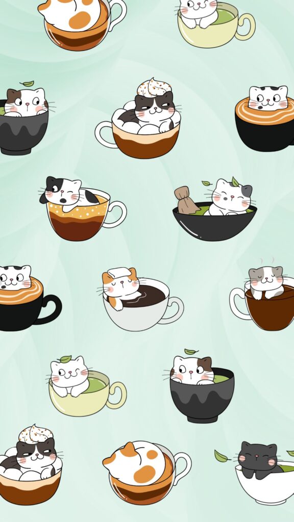 sky cute cat wallpaper cartoon