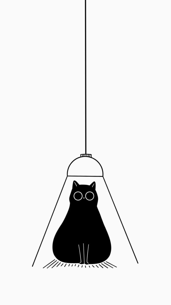 minimal cute cat wallpaper cartoon