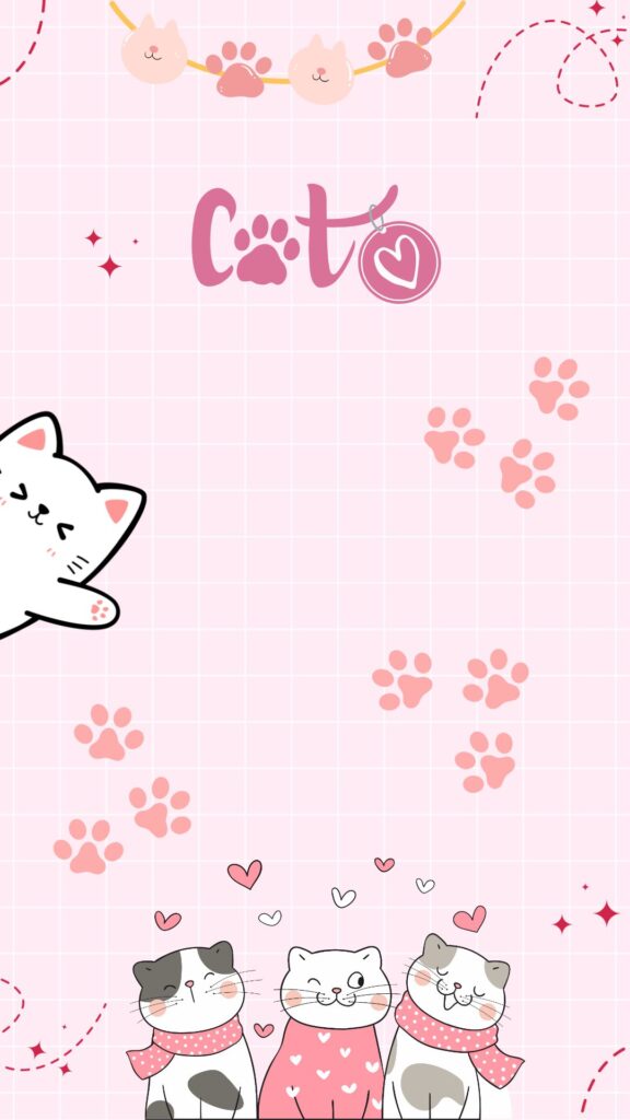 attractive cute cat wallpaper cartoon