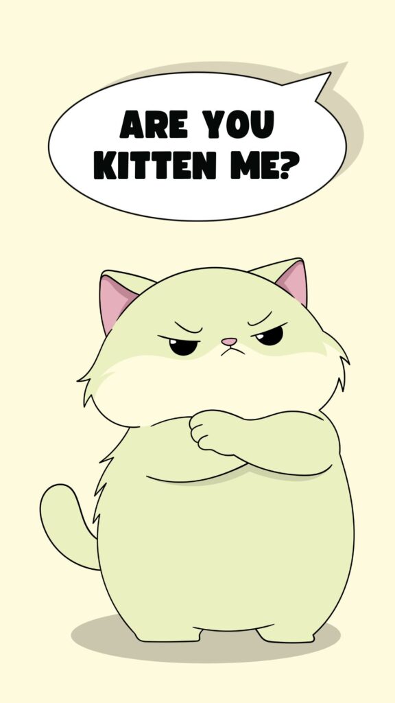 green cute cat wallpaper cartoon