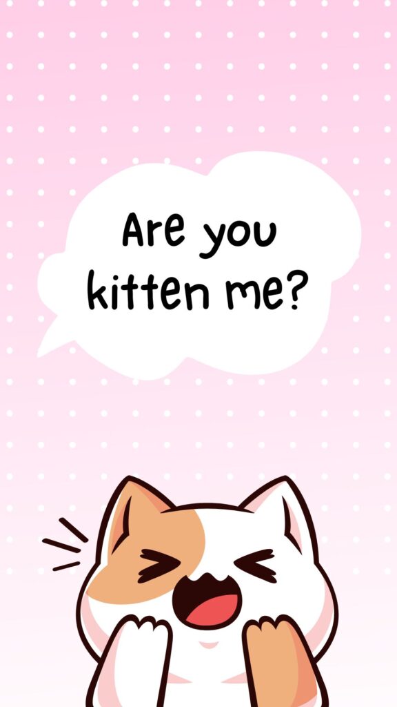 surprised cute cat wallpaper cartoon