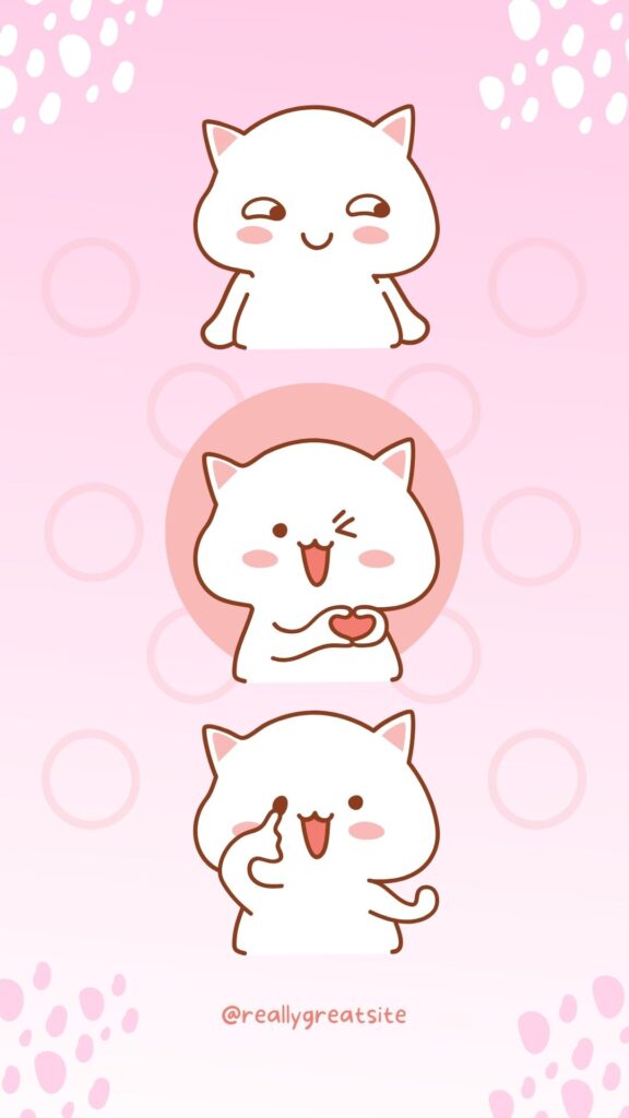 three cute cat wallpaper cartoon
