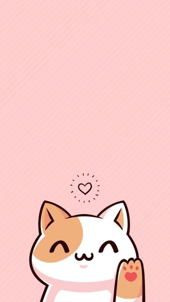 little heart cute cat wallpaper cartoon