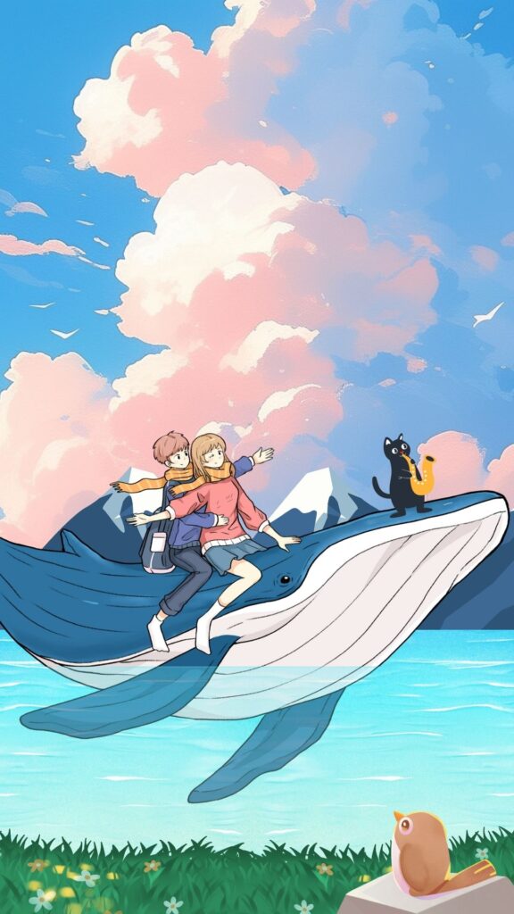 whale anime wallpaper 4k for mobile