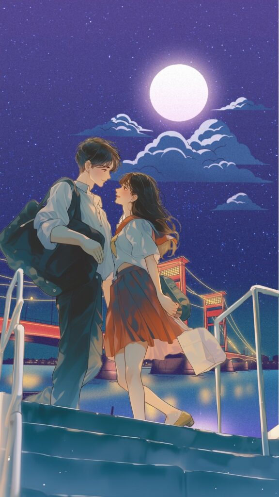 beautiful couple anime wallpaper 4k for mobile