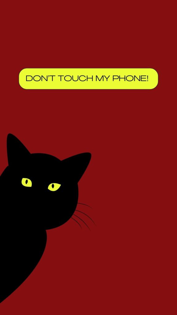 black and burgundy cat wallpaper