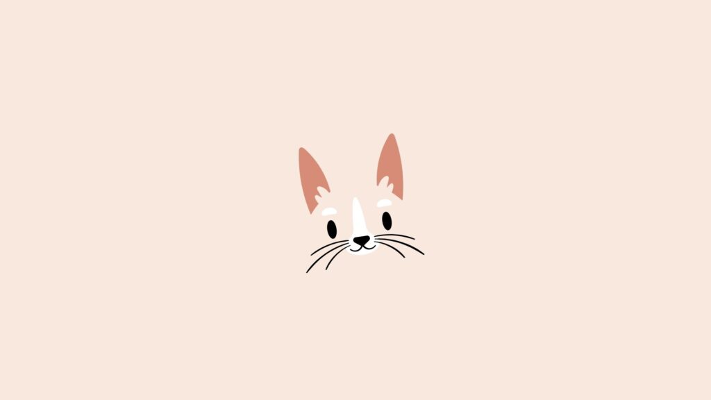 minimal pink cat wallpaper for laptop