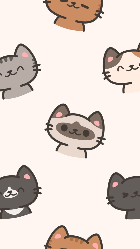 beige cute cat wallpaper cartoon