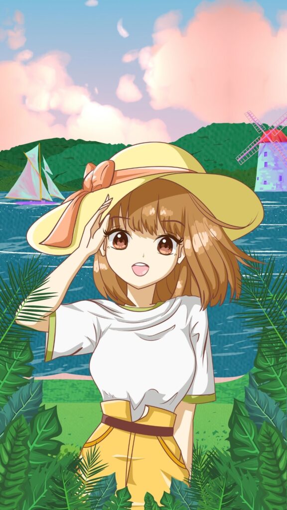 attractive girl anime wallpaper 4k for mobile