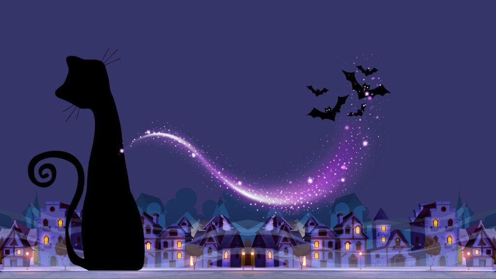 whimsical cat wallpaper for laptop