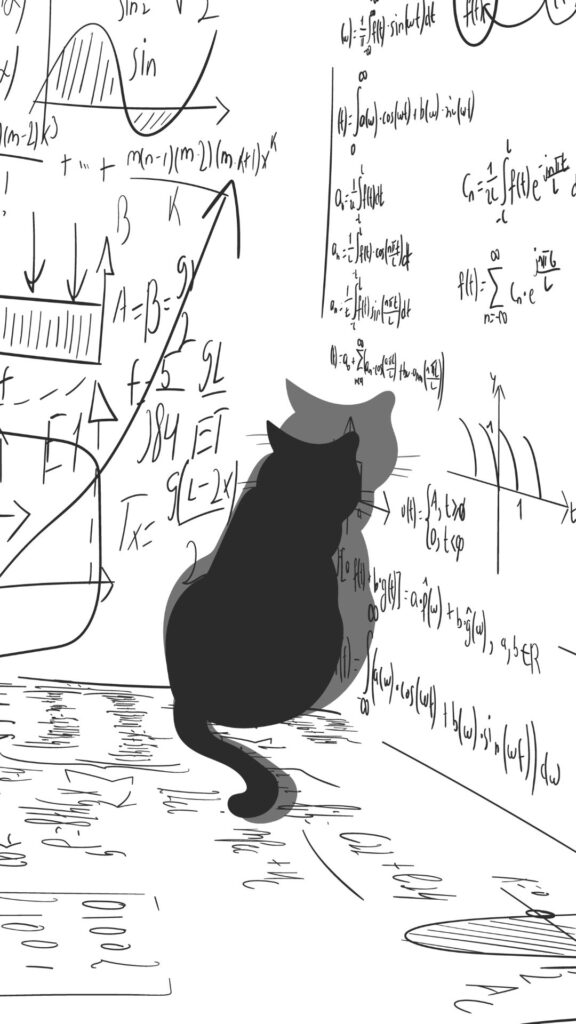 mathematician cute cat wallpaper cartoon