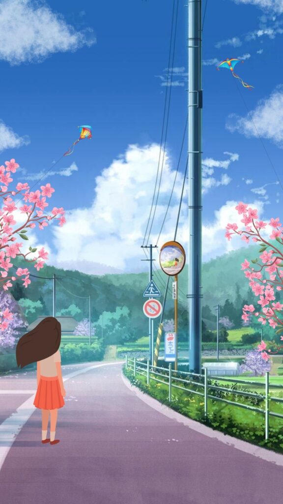 sakura city anime wallpaper 4k for mobile