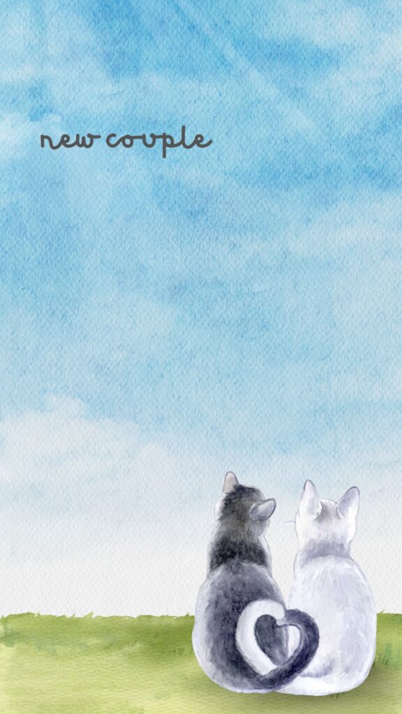 sweet love cat wallpaper