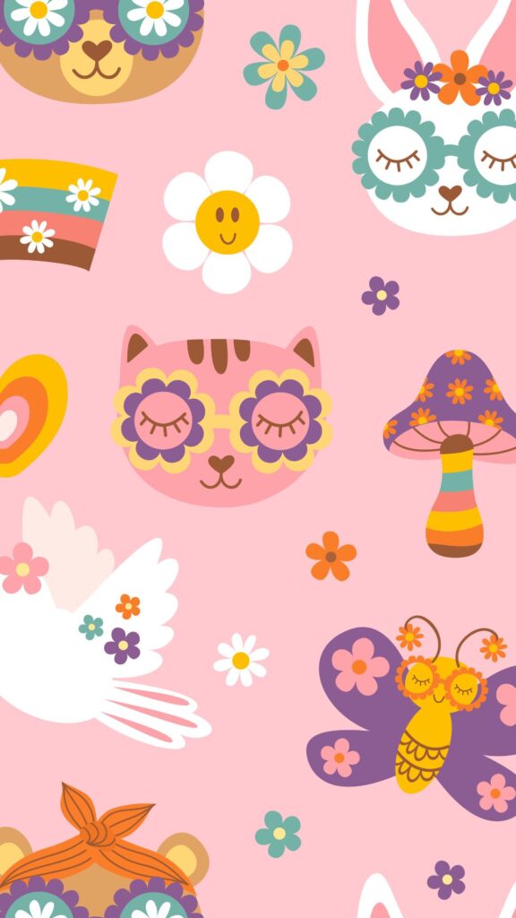 abstract cute cat wallpaper cartoon