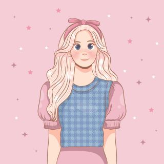 pink doll cute preppy pfp