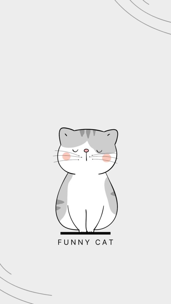 snow grey cute cat wallpaper cartoon