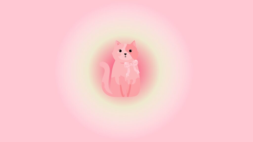 girly pink cat wallpaper for laptop