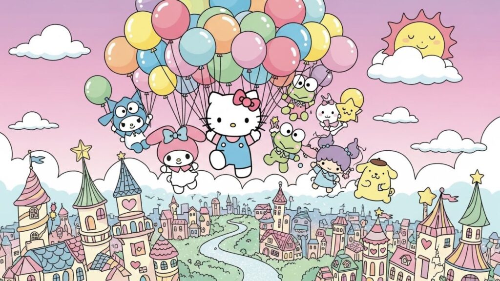 friends hello kitty wallpaper laptop