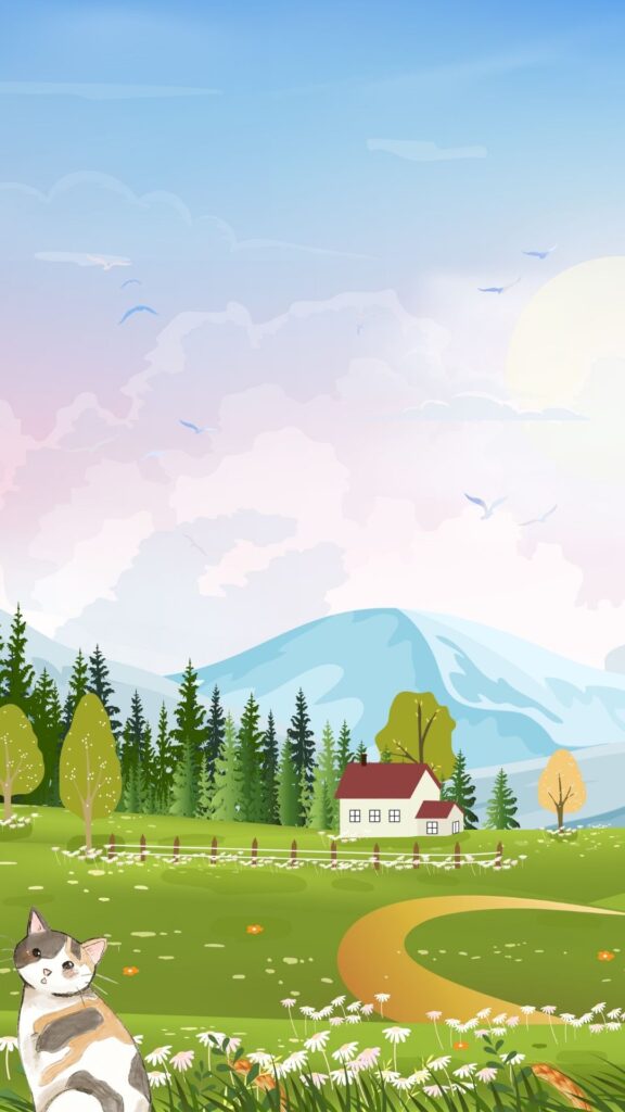 anime cute cat wallpaper for girls