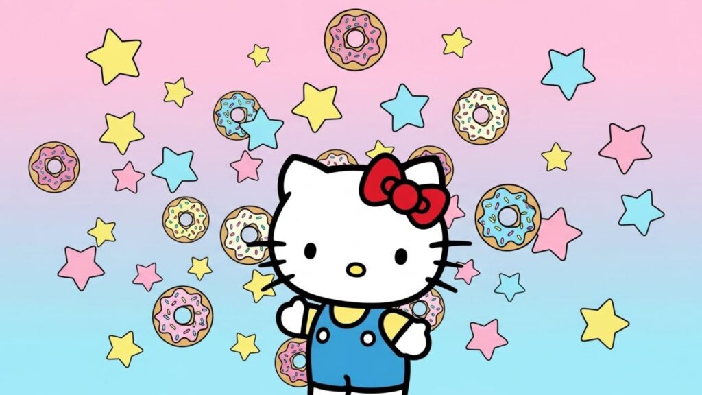 pastel pink hello kitty wallpaper laptop