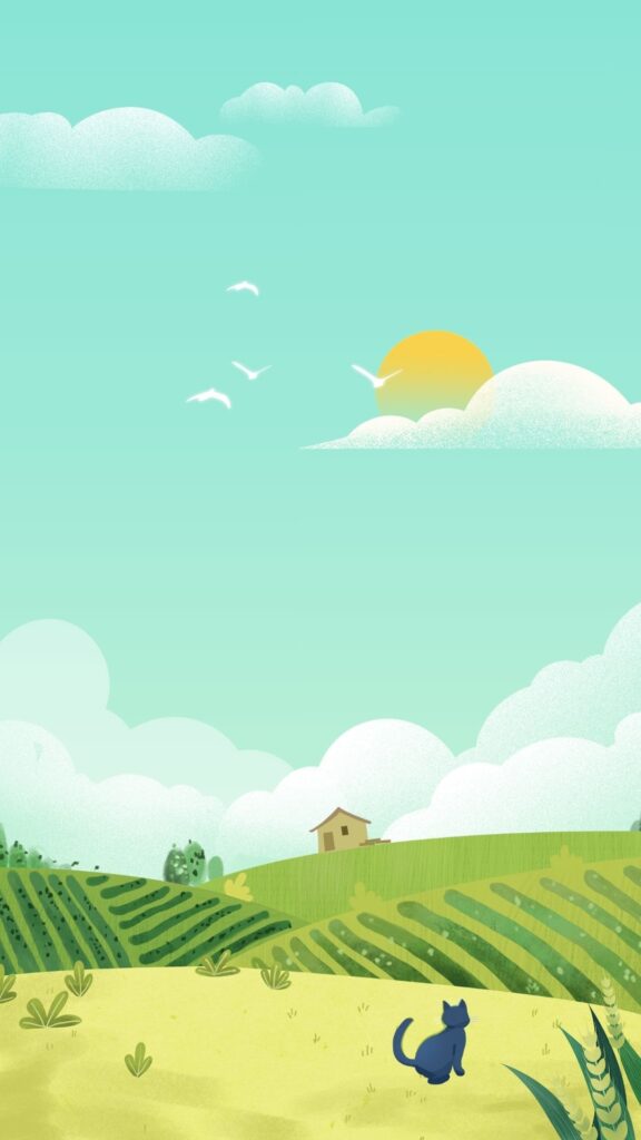 nature view cute cat wallpaper for girls