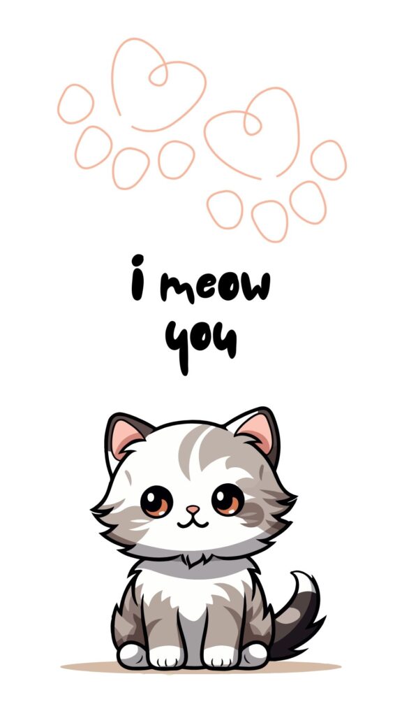 meow cute cat wallpaper for girls