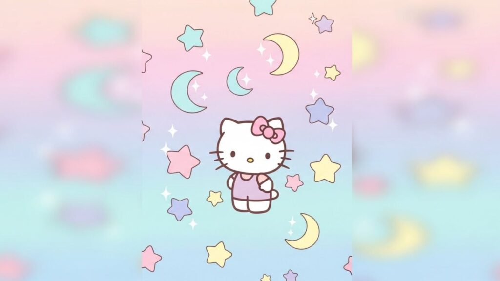 demure hello kitty wallpaper laptop