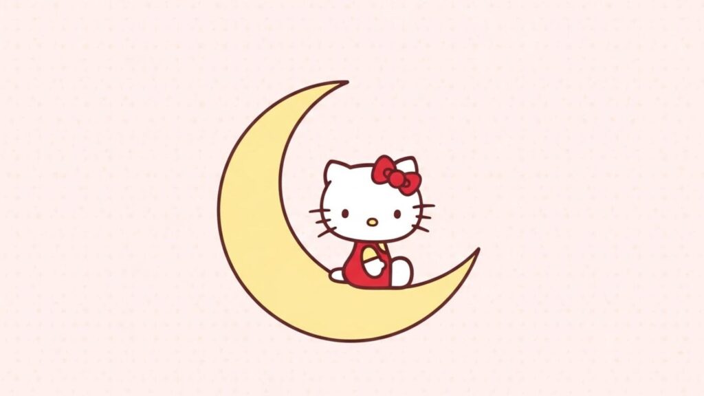 moon hello kitty wallpaper laptop