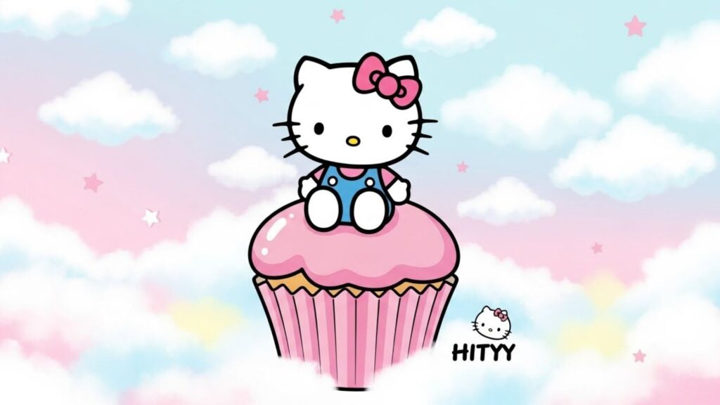 big cupcake hello kitty wallpaper laptop