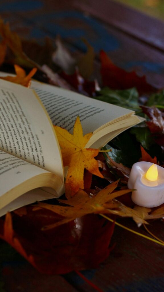 autumn candle vintage iphone wallpaper