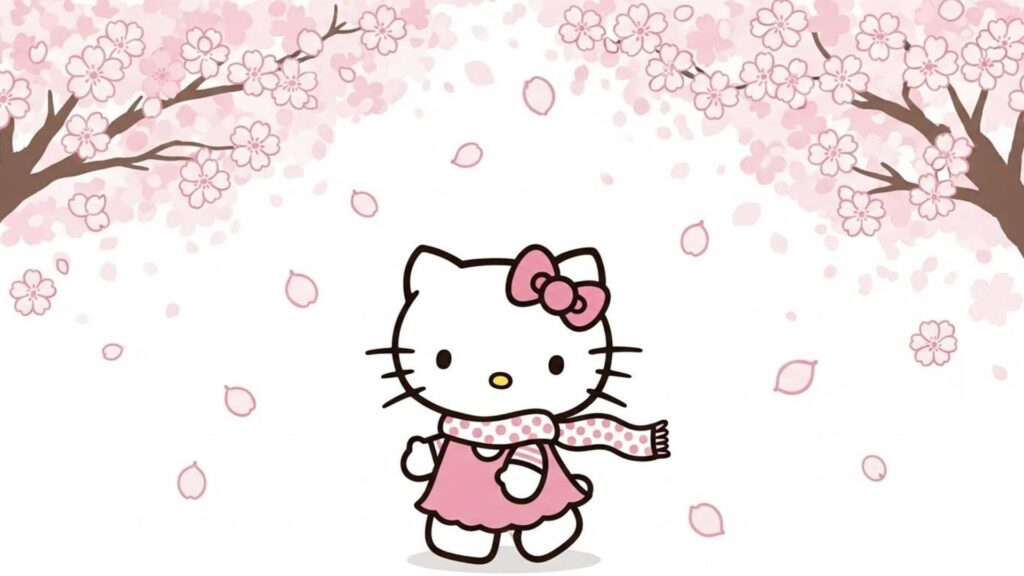 cherry blossom hello kitty wallpaper laptop
