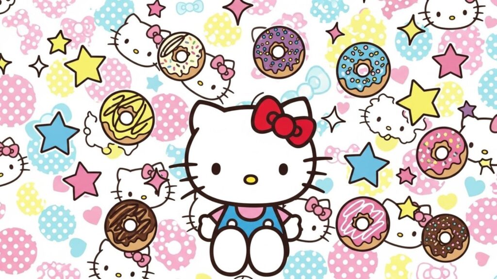 donut hello kitty wallpaper laptop