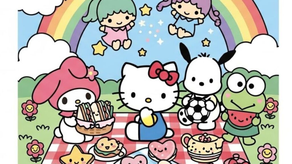 picnic hello kitty wallpaper laptop