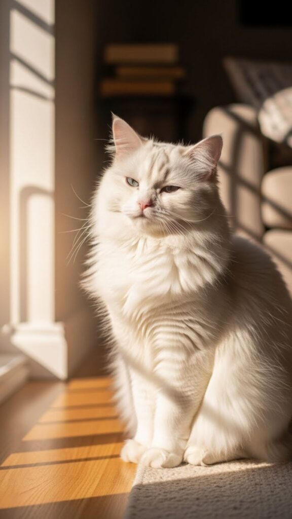 white cute cat wallpaper for girls