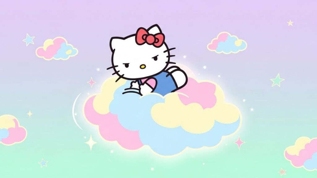 candy cloud hello kitty wallpaper laptop