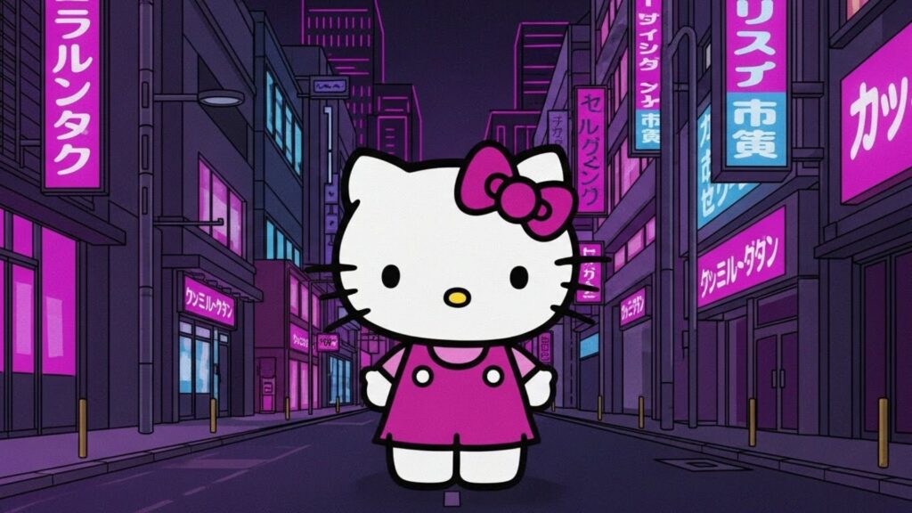 neon hello kitty wallpaper laptop