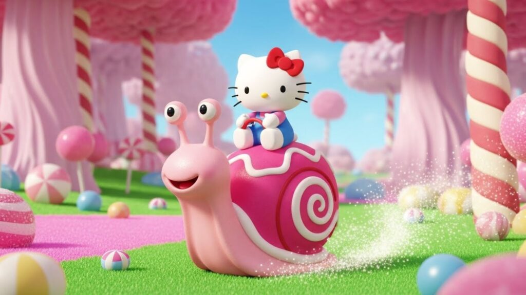 snail hello kitty wallpaper laptop