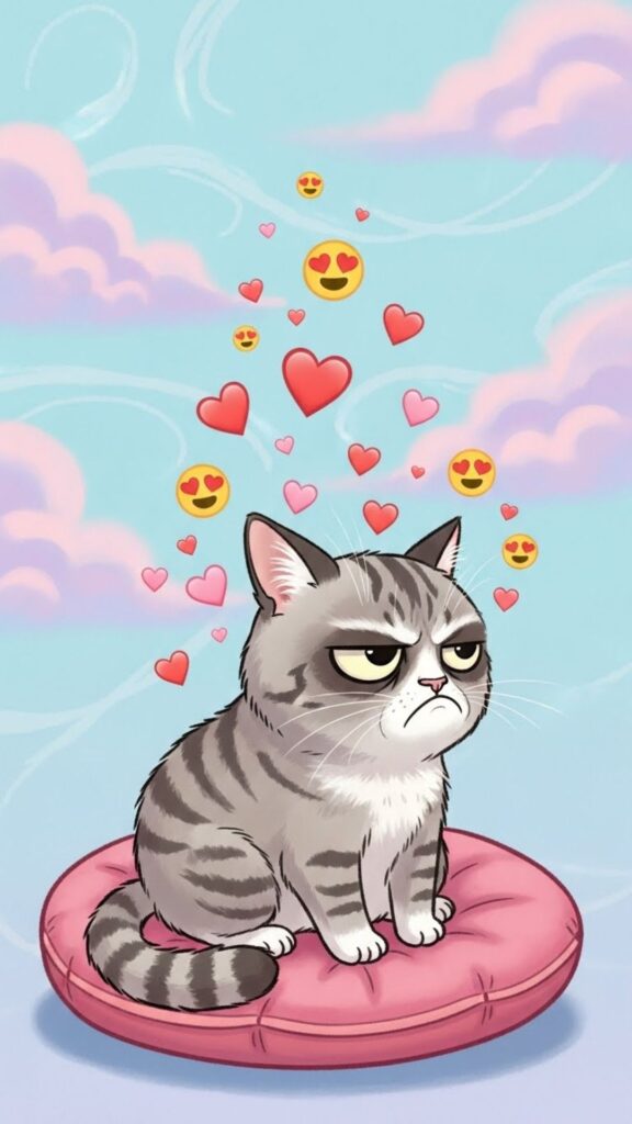 dark circle cute cat wallpaper for girls