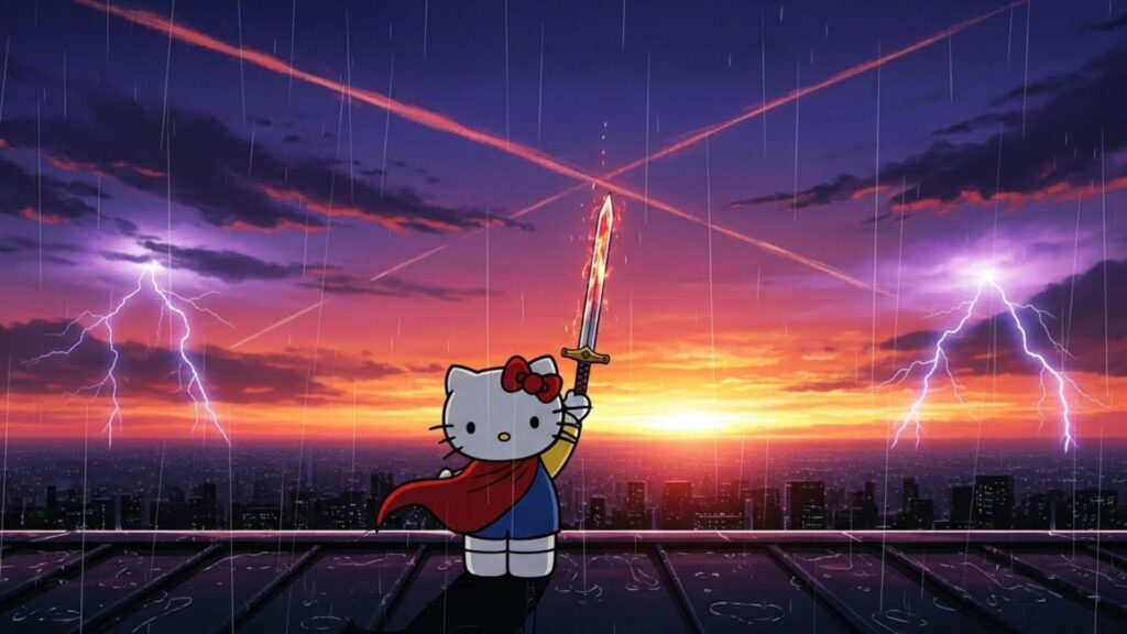 sky hello kitty wallpaper laptop