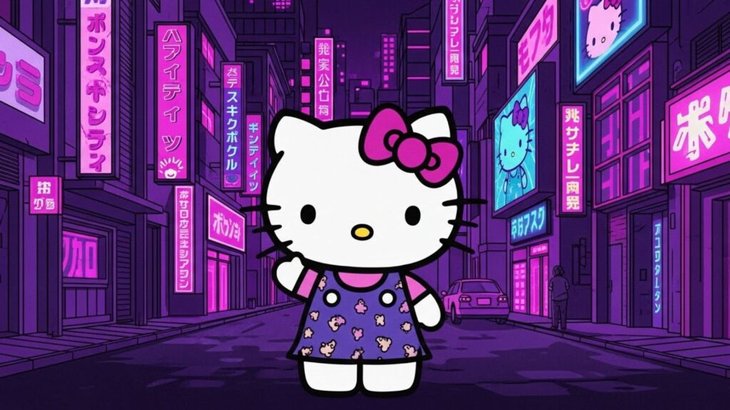 street hello kitty wallpaper laptop