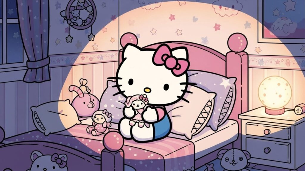 sleeping hello kitty wallpaper laptop