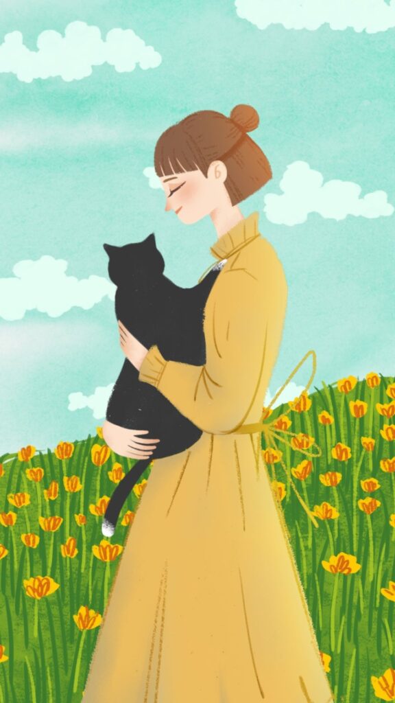 attractive cute cat wallpaper for girls