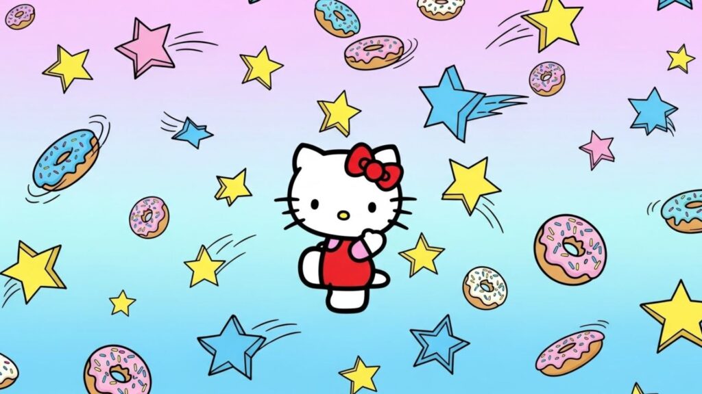 whimsical hello kitty wallpaper laptop