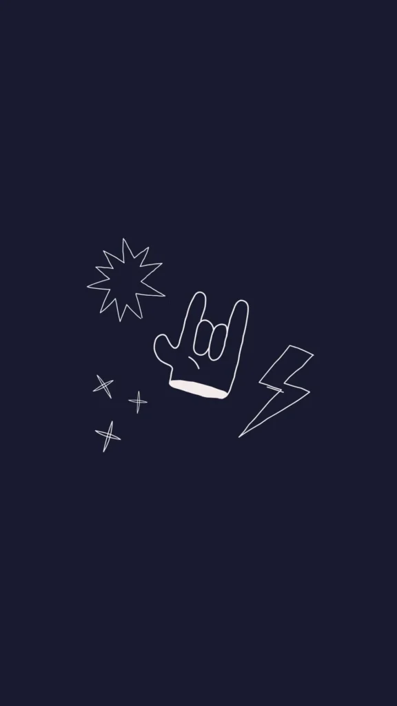 Dark Blue Hand Minimalist Doodle Dark No Copy Phone Wallpaper