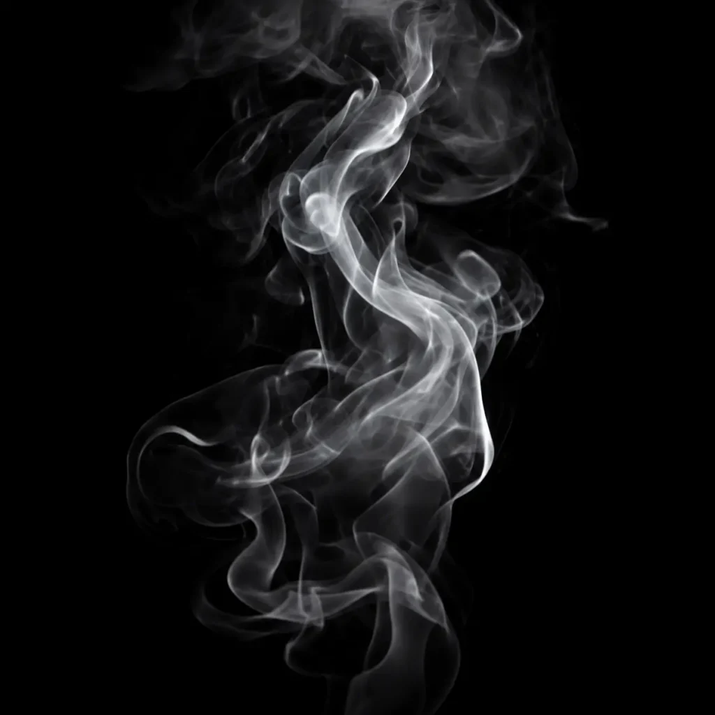 Ethereal Smoke Ribbons in Darkness