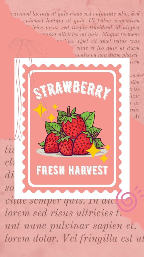 Self illustrated strawberries on soft background cute strawberry wallpaper