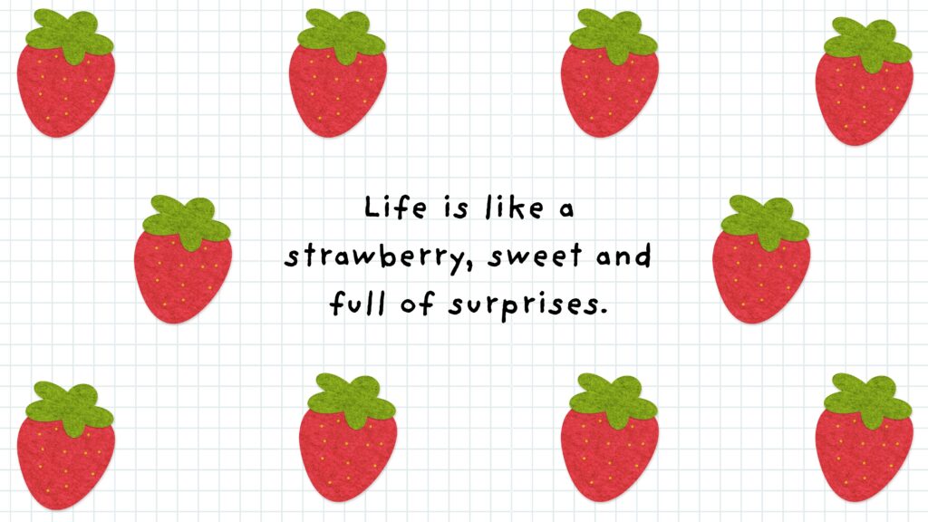 Quotic strawberry design on pastel background cute strawberry wallpaper