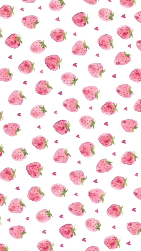 Cute strawberry wallpaper for phone girl