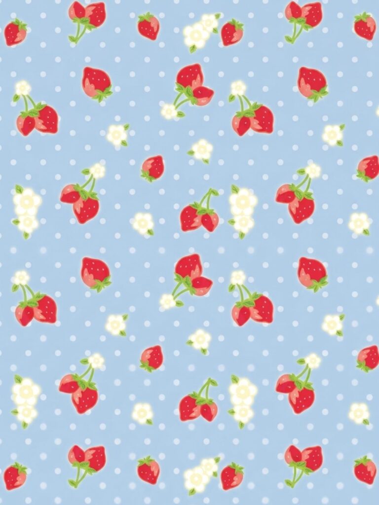 Pattern of strawberries